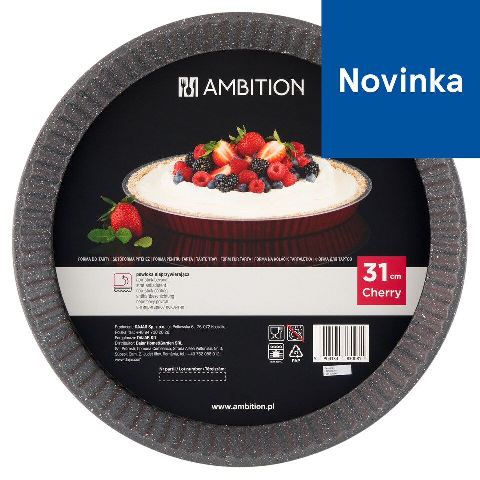 Ambition Cherry forma na koláčik tartaletka 31 cm