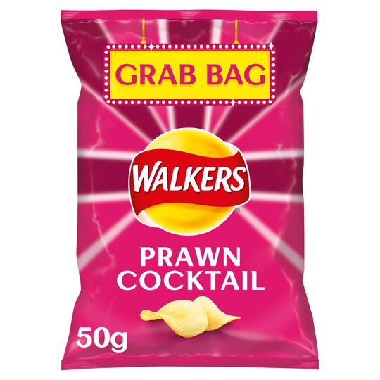 Walkers Prawn Cocktail Crisps Grab Bag 50G Tesco Groceries