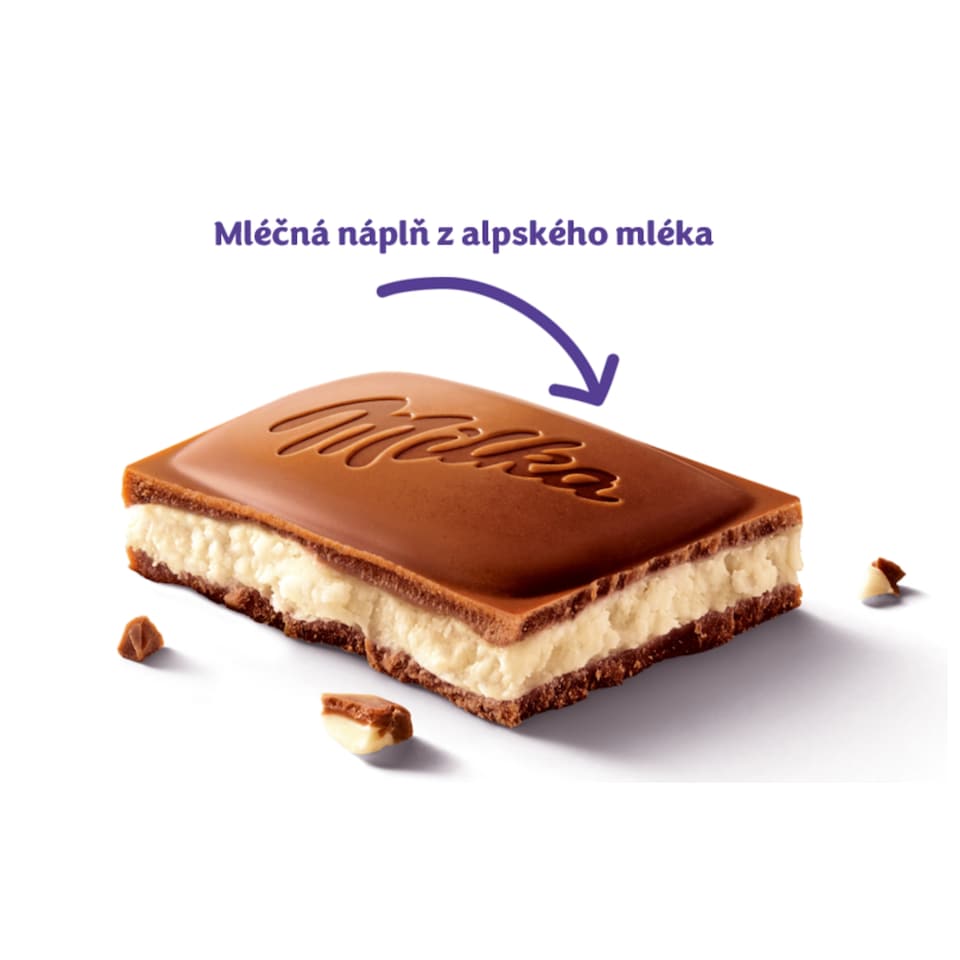image 1 of Milka Alpine Milk Chocolate with Milk Filling 100g