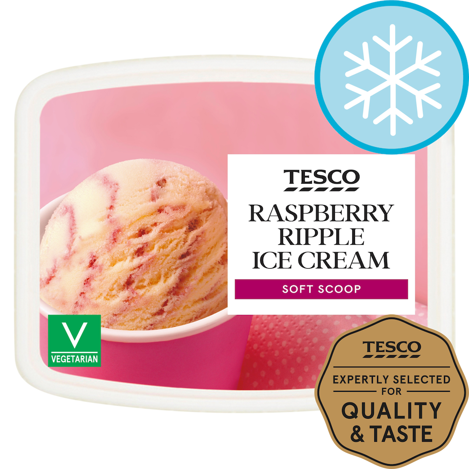 TESCO Soft Scoop Raspberry Ripple 2 Litres