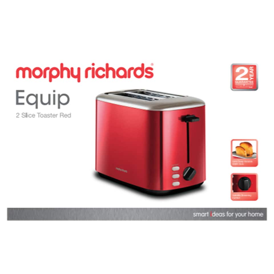 Morphy Richards Equip 2 Slice Toaster Red