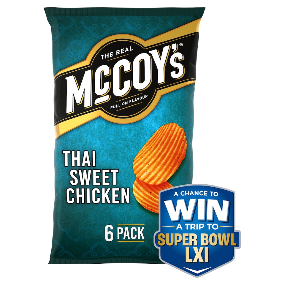 image 1 of McCoy's Thai Sweet Chicken Multipack Crisps 6x25g