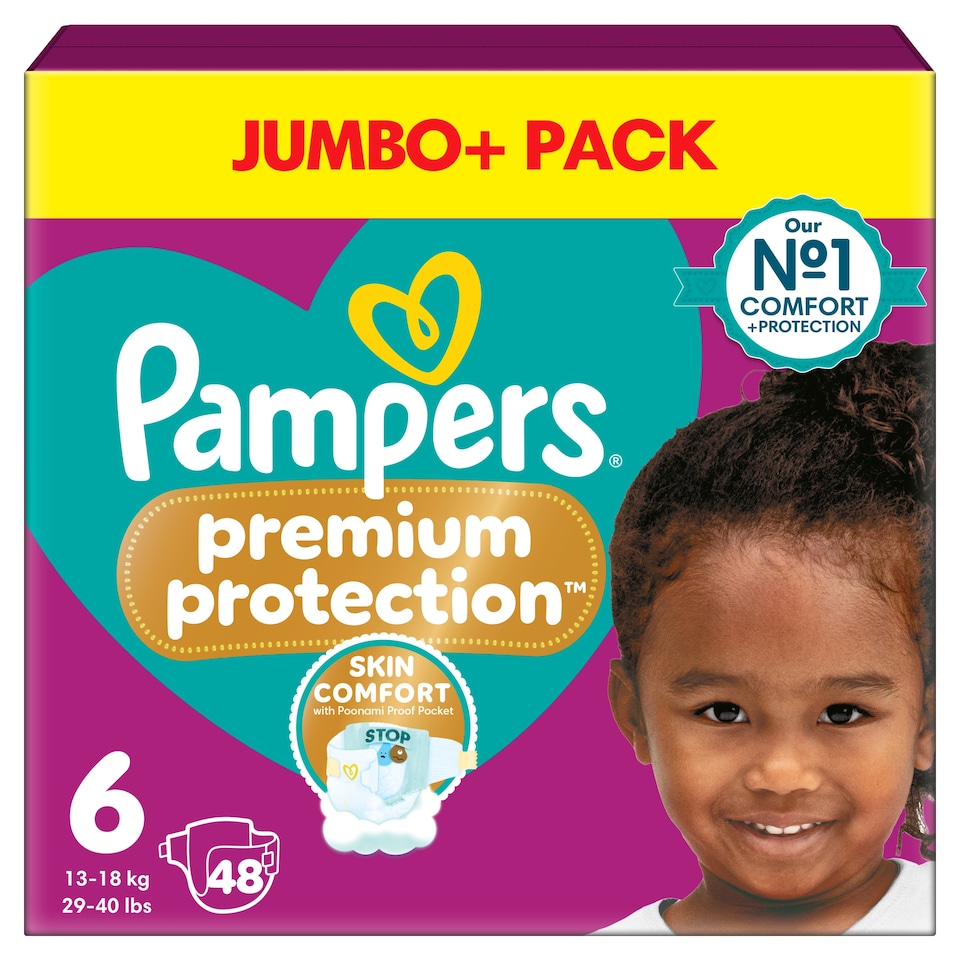 image 1 of Pampers Premium Protection Size 6 48 Nappies