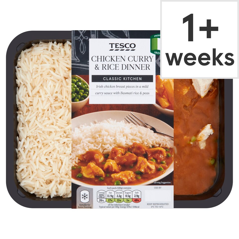 Tesco Irish Clsc Chicken Curry& Rice 500G