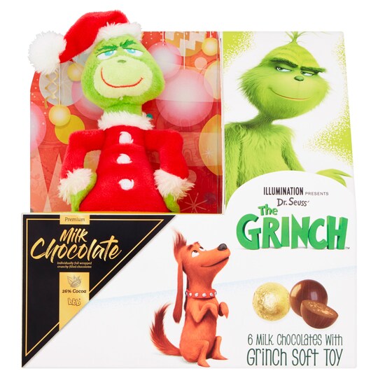 BBB Milk Choc Balls & Grinch Soft Toys 60g Tesco Groceries