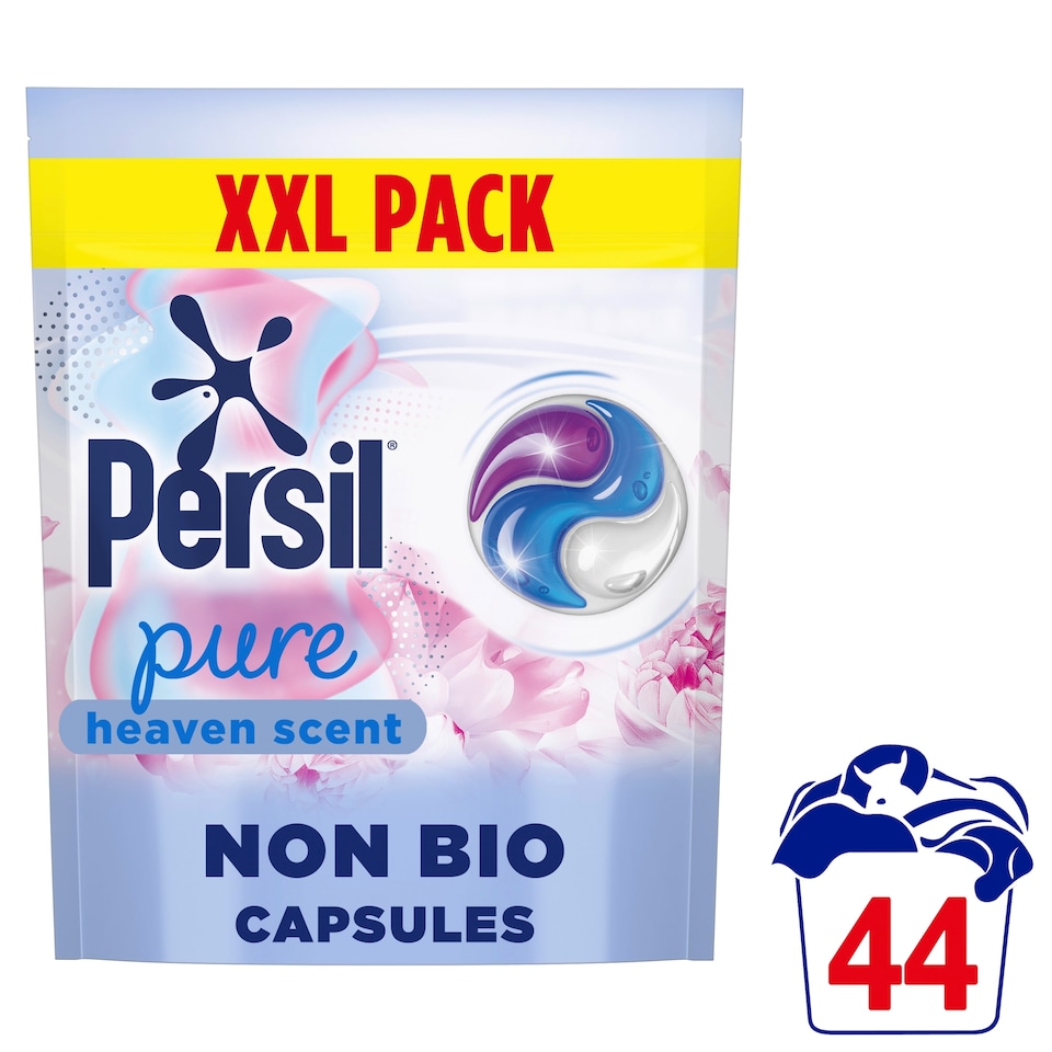 image 1 of Persil Pure Heaven Scent Non Bio Laundry Washing Detergent Capsules 44 Washes 928g