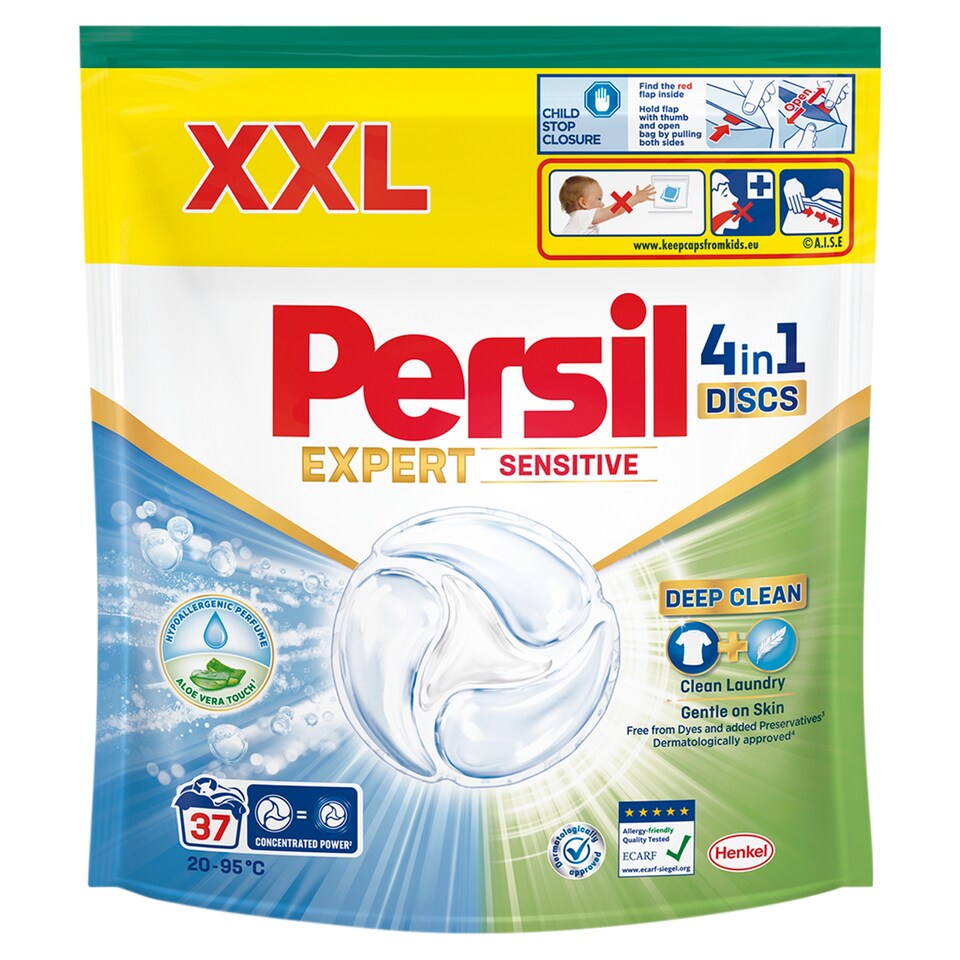 Persil Discs 4in1 Deep Clean Expert Sensitive prací prostředek 37 praní 37 x 16,5g (610,5g)