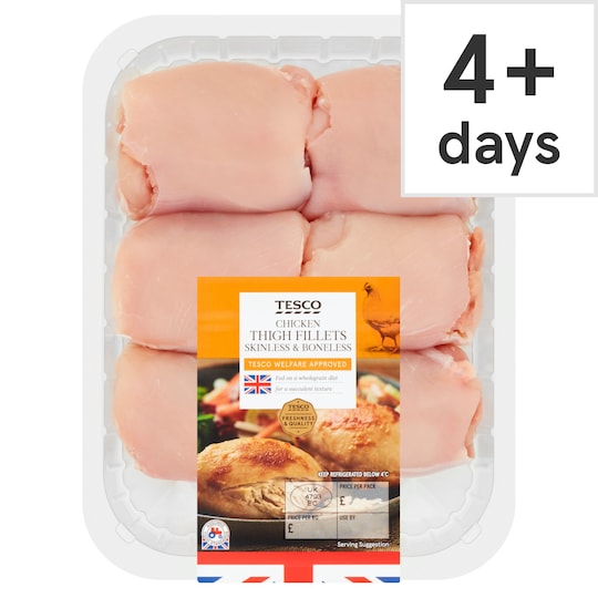 Tesco British Chicken Thigh Fillets 600G Tesco Groceries