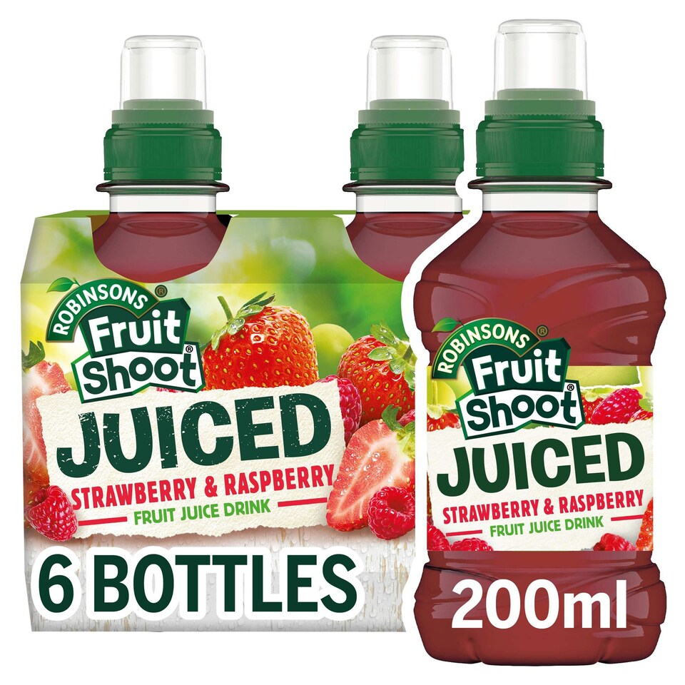 Fruit Shoot Juiced Strawberry & Raspberry 6 X 200 Ml - Tesco Groceries