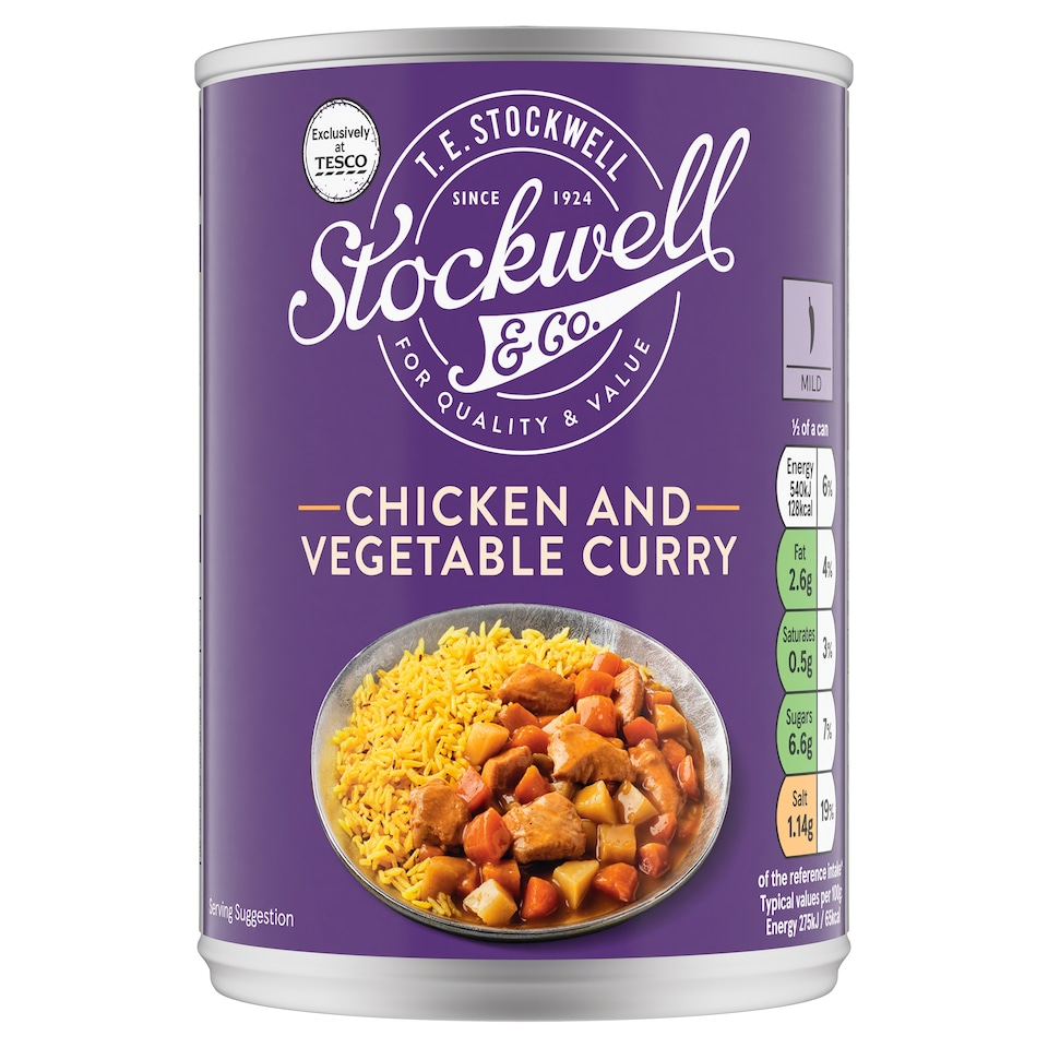 STOCKWELL & CO CHICKEN & VEG CURRY 392G 