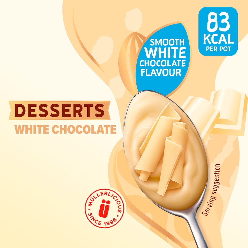 image 1 of Mullerlight Desserts White Chocolate 4x90g