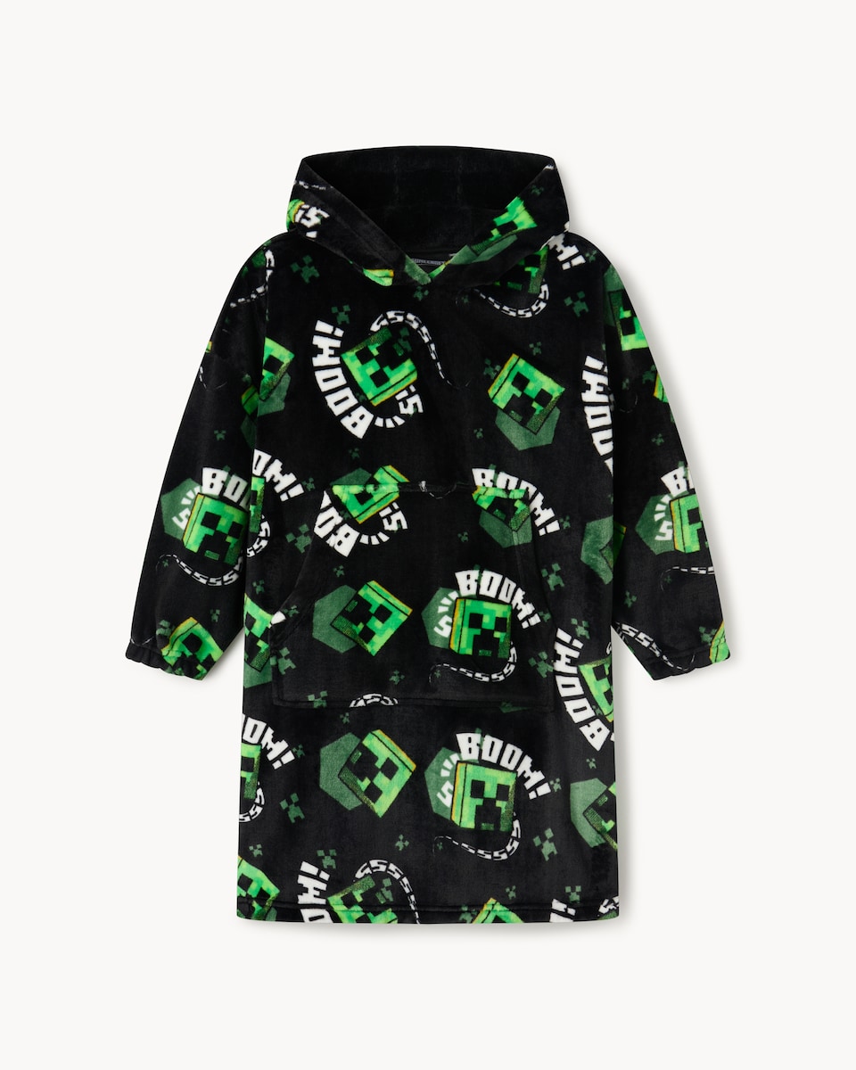 image 1 of Minecraft Fleece Hoodie in Black