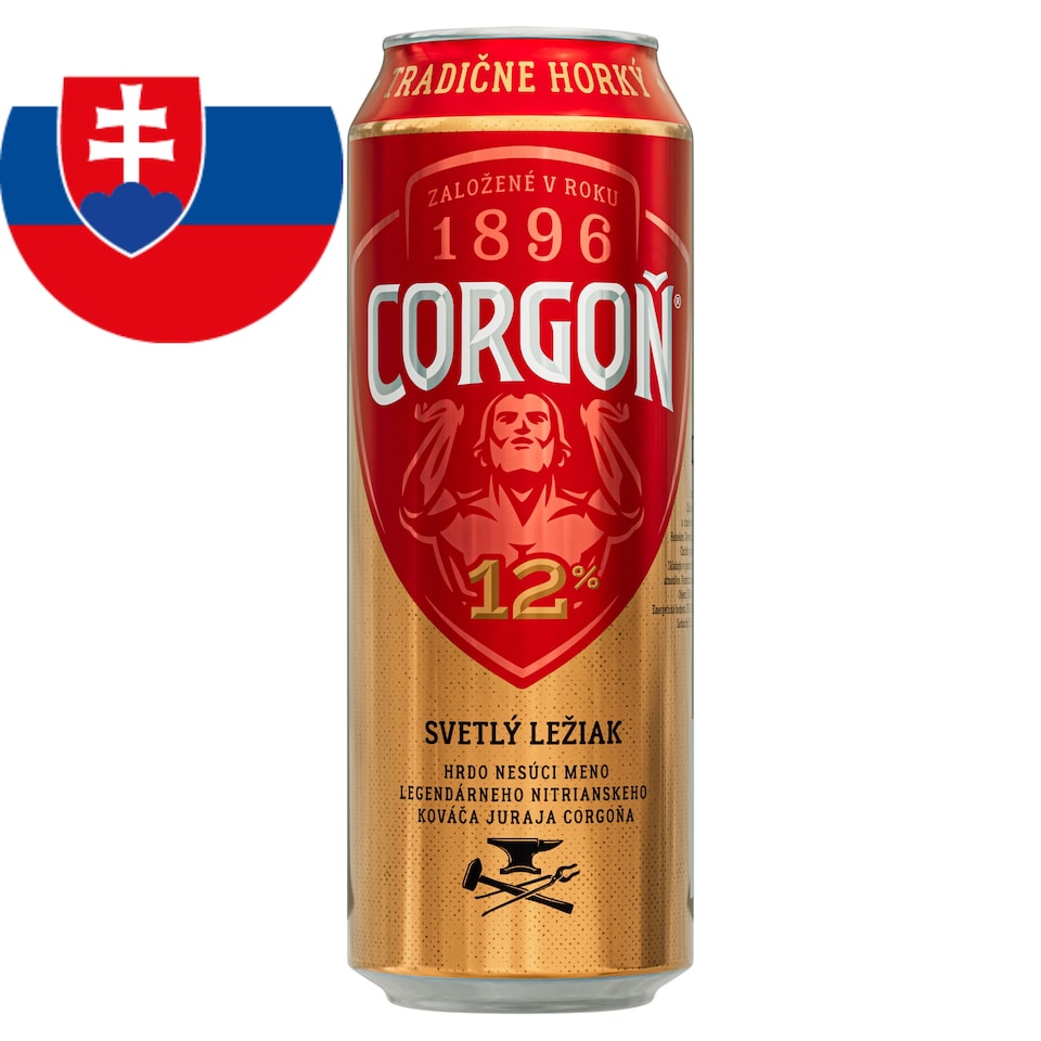 Corgoň 12% pivo svetlý ležiak 550 ml