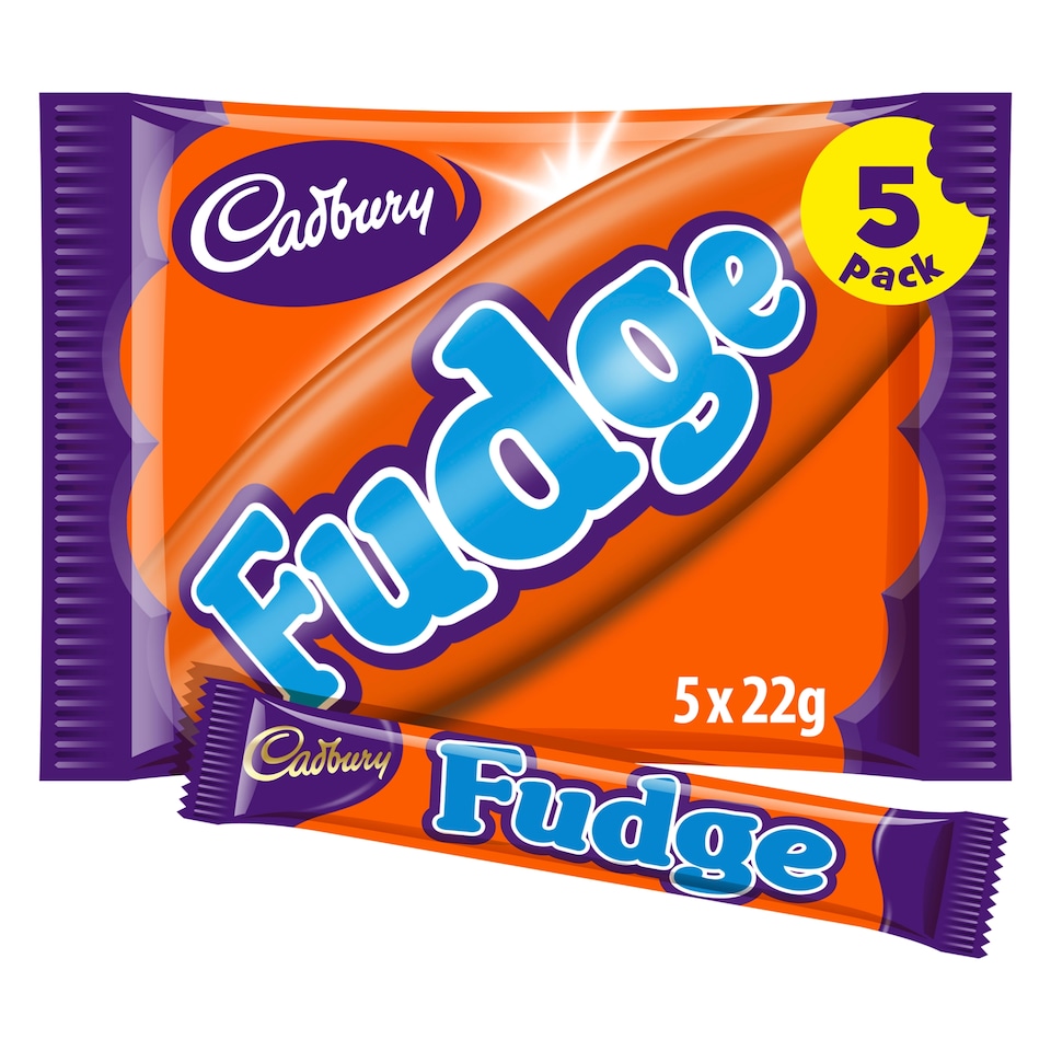 Cadbury Fudge Chocolate Bar 5 Pack Multipack 110g