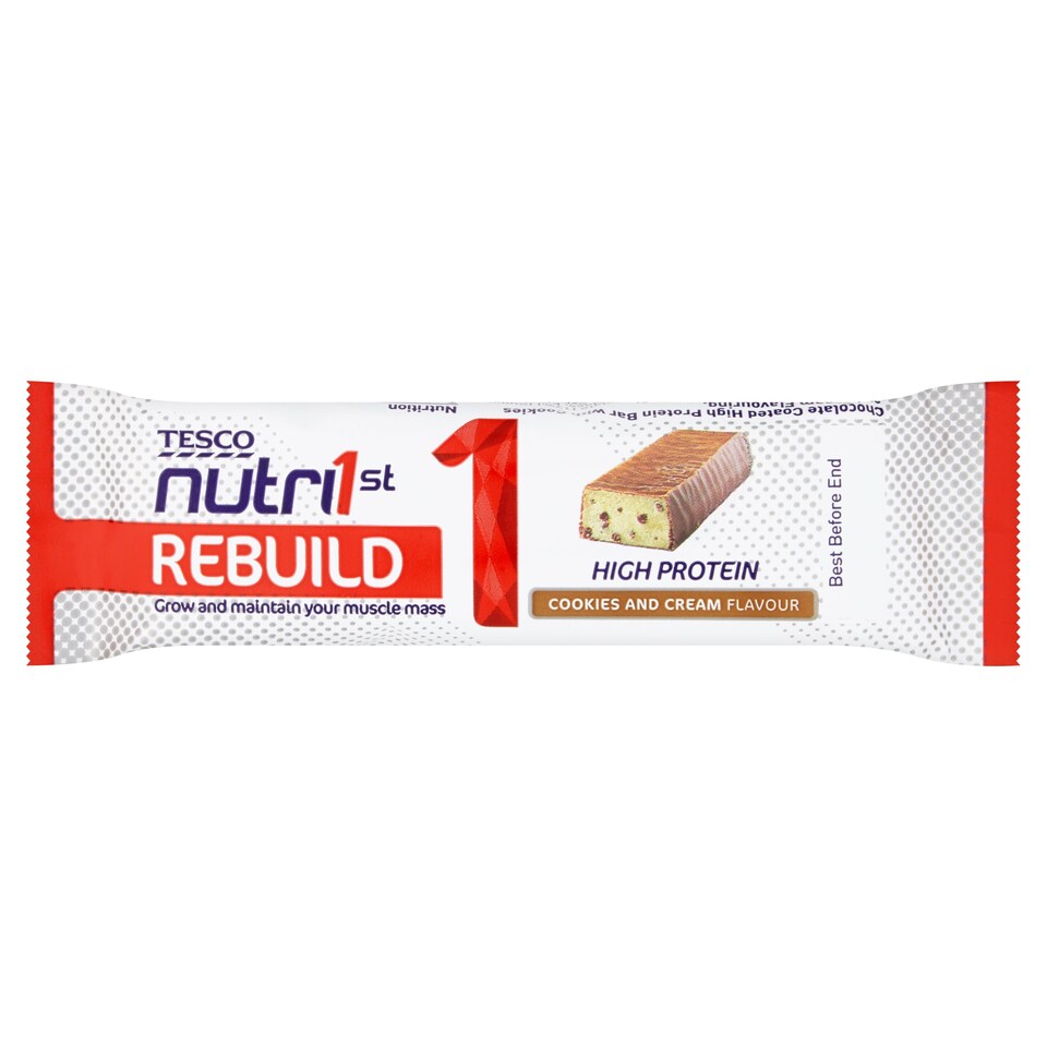 Tesco Nutri1st Protein Bar Cookies& Cream 60G