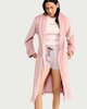 image 1 of F&F Fleece Belted Dressing Gown in Pink