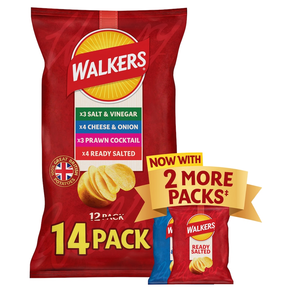 image 1 of Walkers Variety Multipack Crisps 14x25g