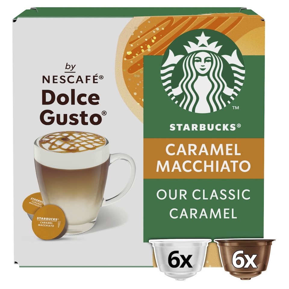 image 1 of Starbucks by Nescafe Dolce Gusto Caramel Macchiato Coffee Pods x12 127.8g