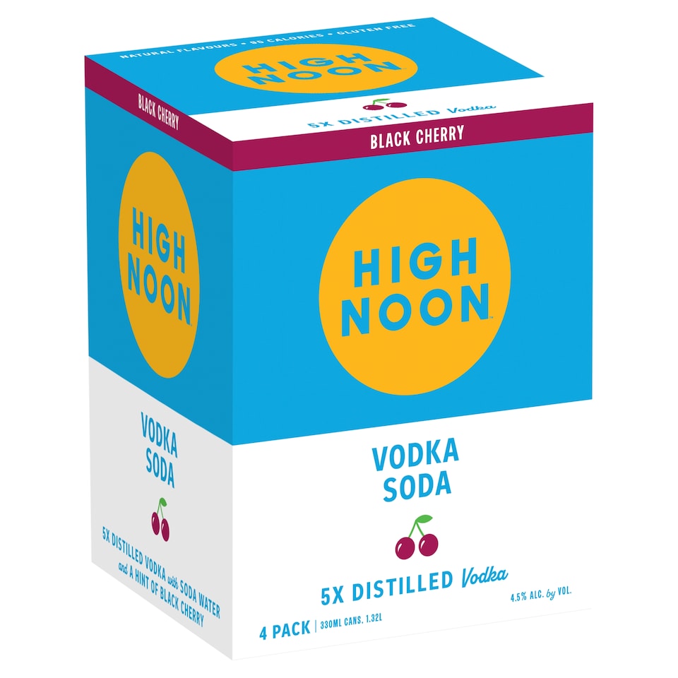 image 1 of High Noon Vodka Soda Black Cherry 4x330ml