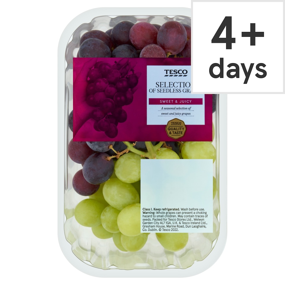Tesco Seedless Grape Selection Pack 500G