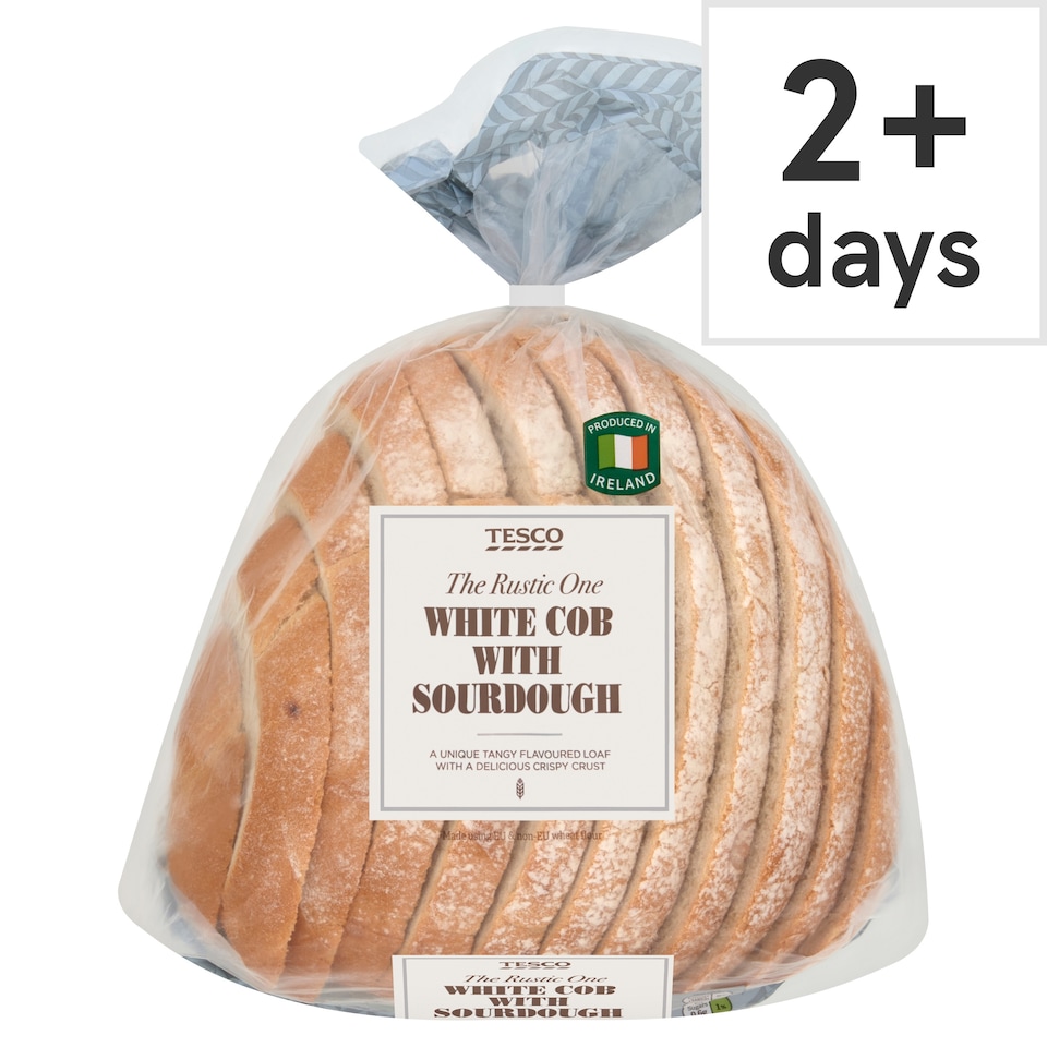 Tesco White Cob with Sourdough 500g
