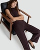 image 1 of F&F Ribbed Roll Neck Sleeveless Co-ord Top in Brown