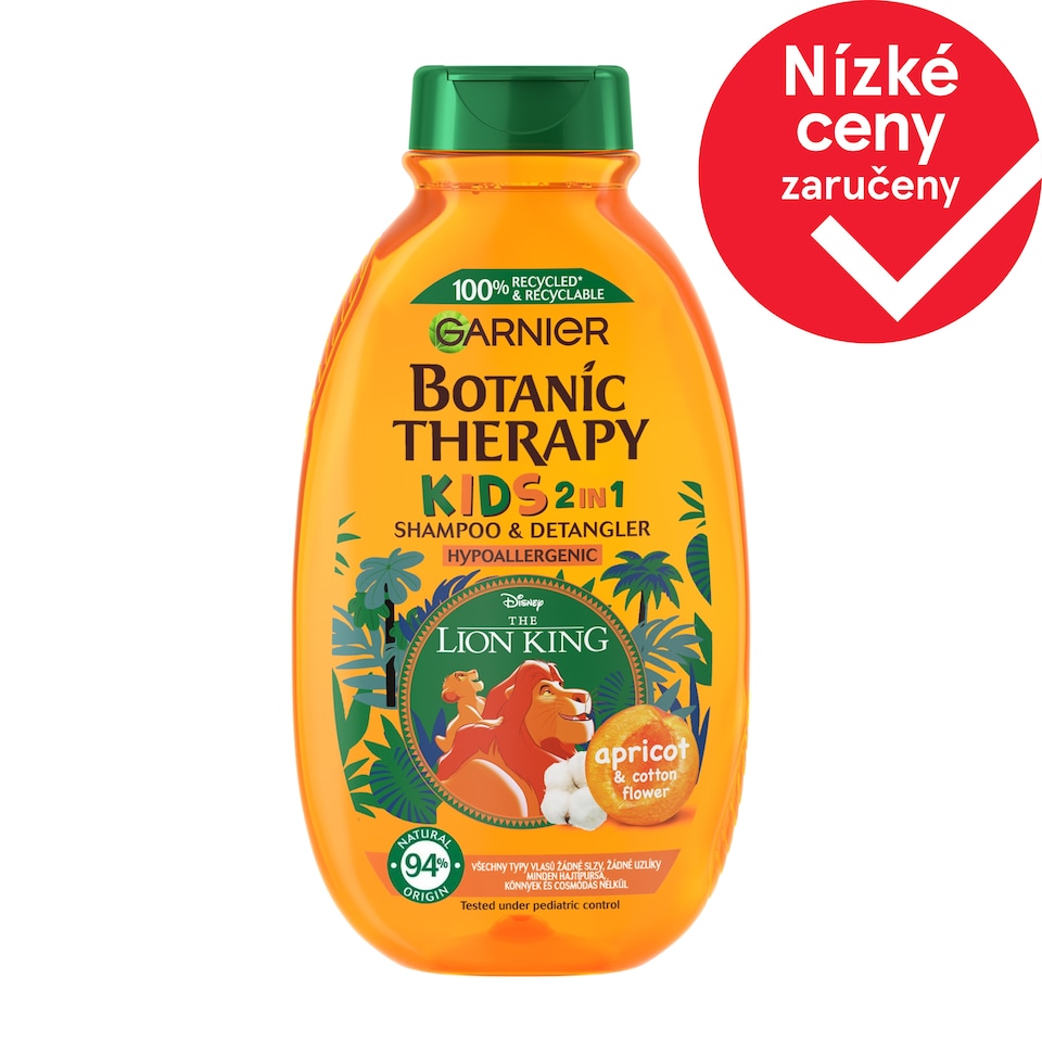 Garnier Botanic Therapy Disney Kids 2 v1 šampon&kondicionér Lví král, meruňka, 400 ml