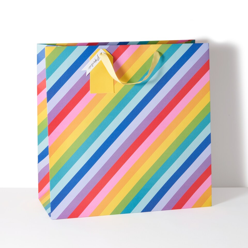 image 1 of Paperchase Rainbow Extra Large Gift Bag