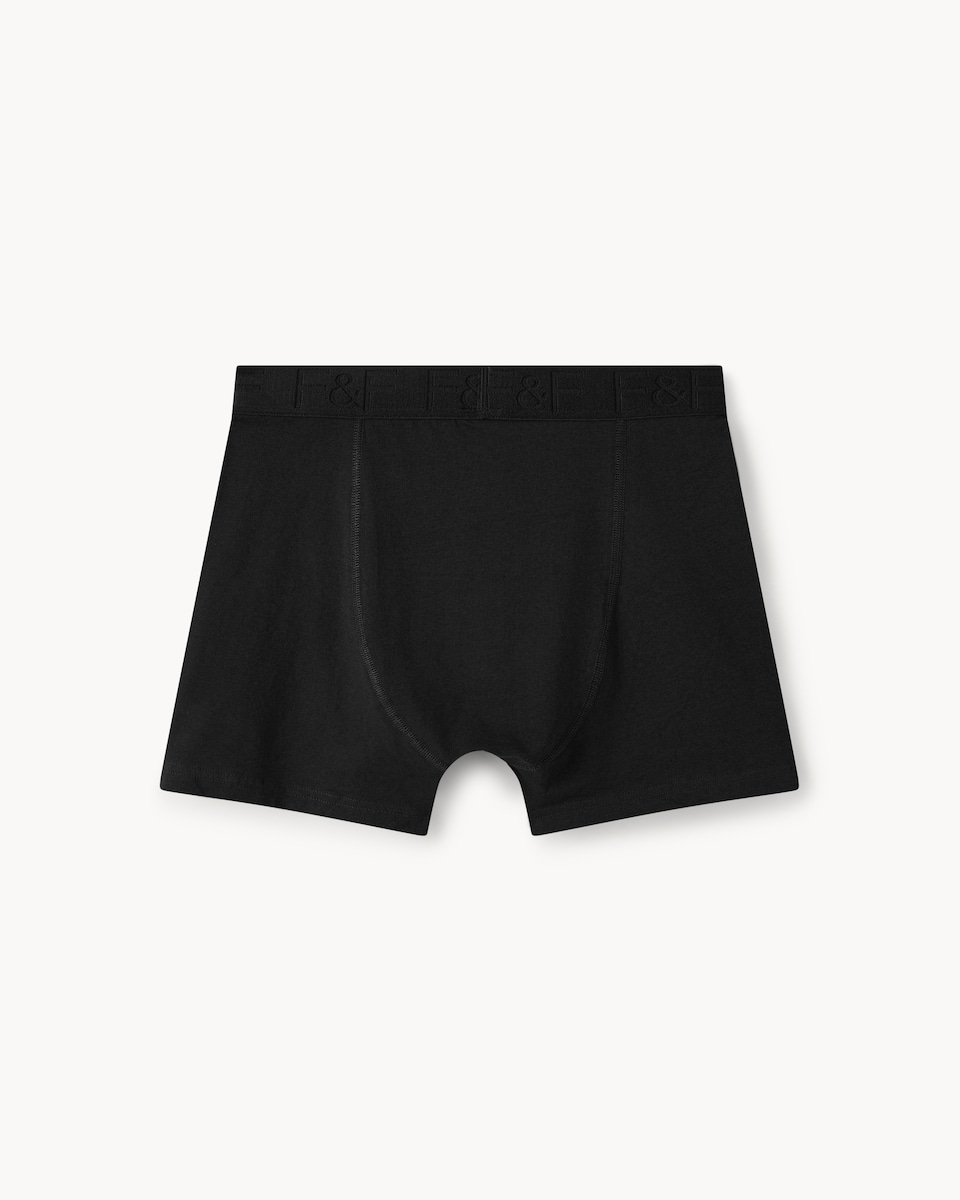 image 1 of F&F 5-Pack Cotton Rich Trunks in Black