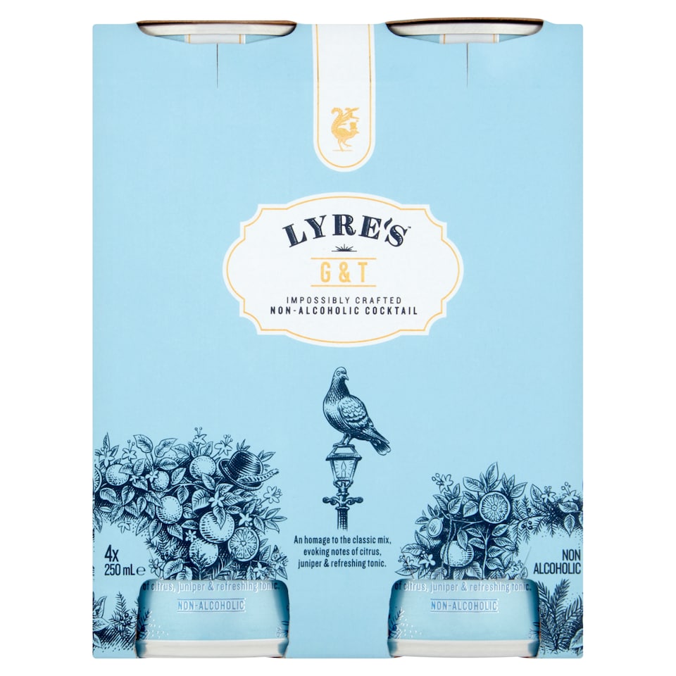 Lyres G&T Non Alcoholic Cocktail 4X250ml
