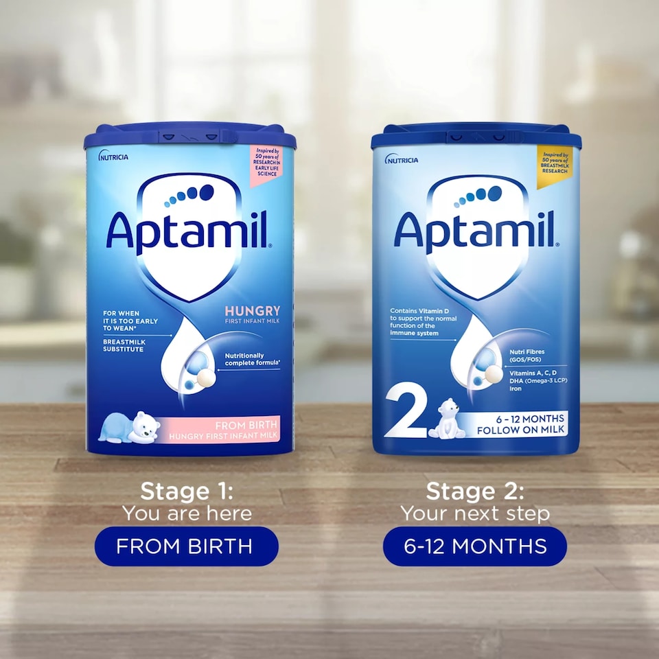 image 1 of Aptamil Hungry First Baby Milk Formula Powder from Birth 800g