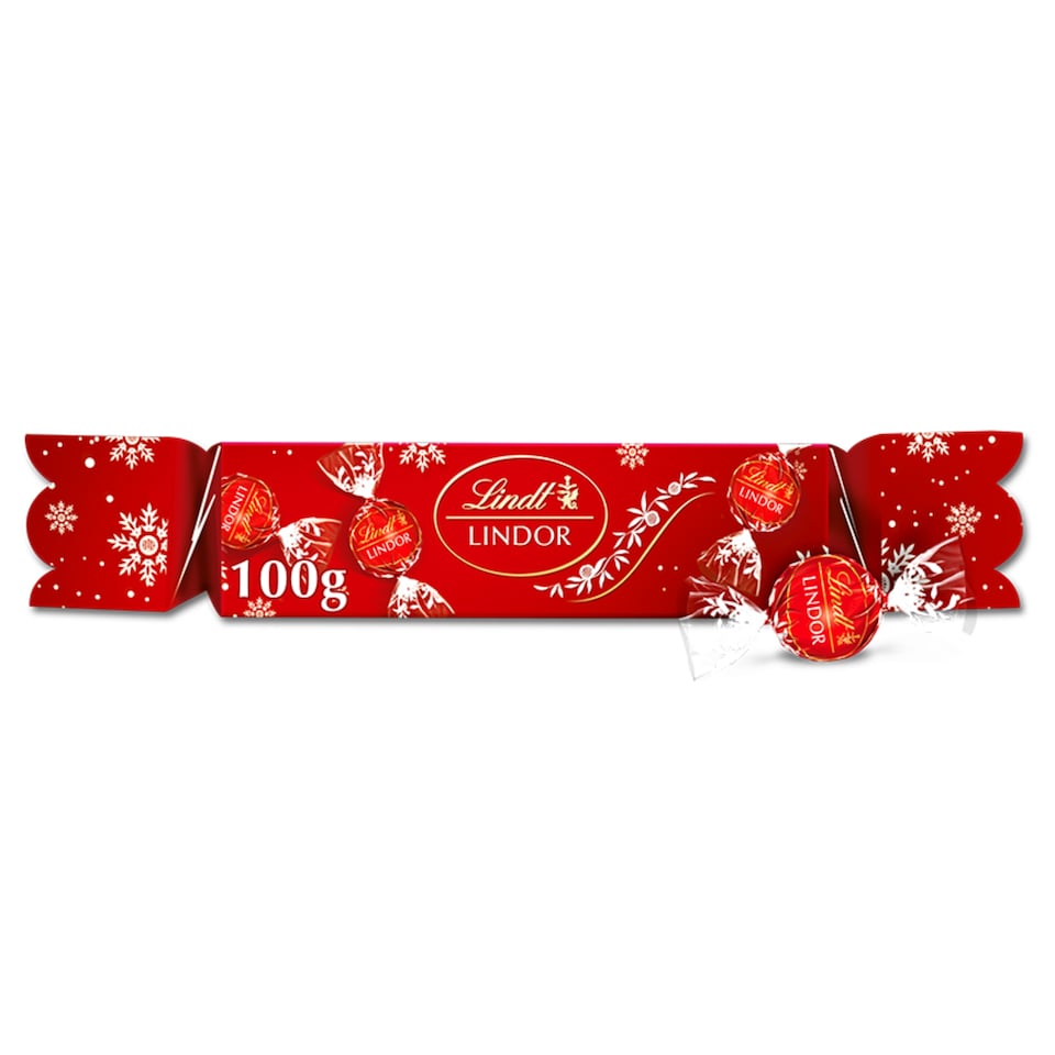 image 1 of Lindt Lindor Milk Chocolate Truffles Cracker 100G