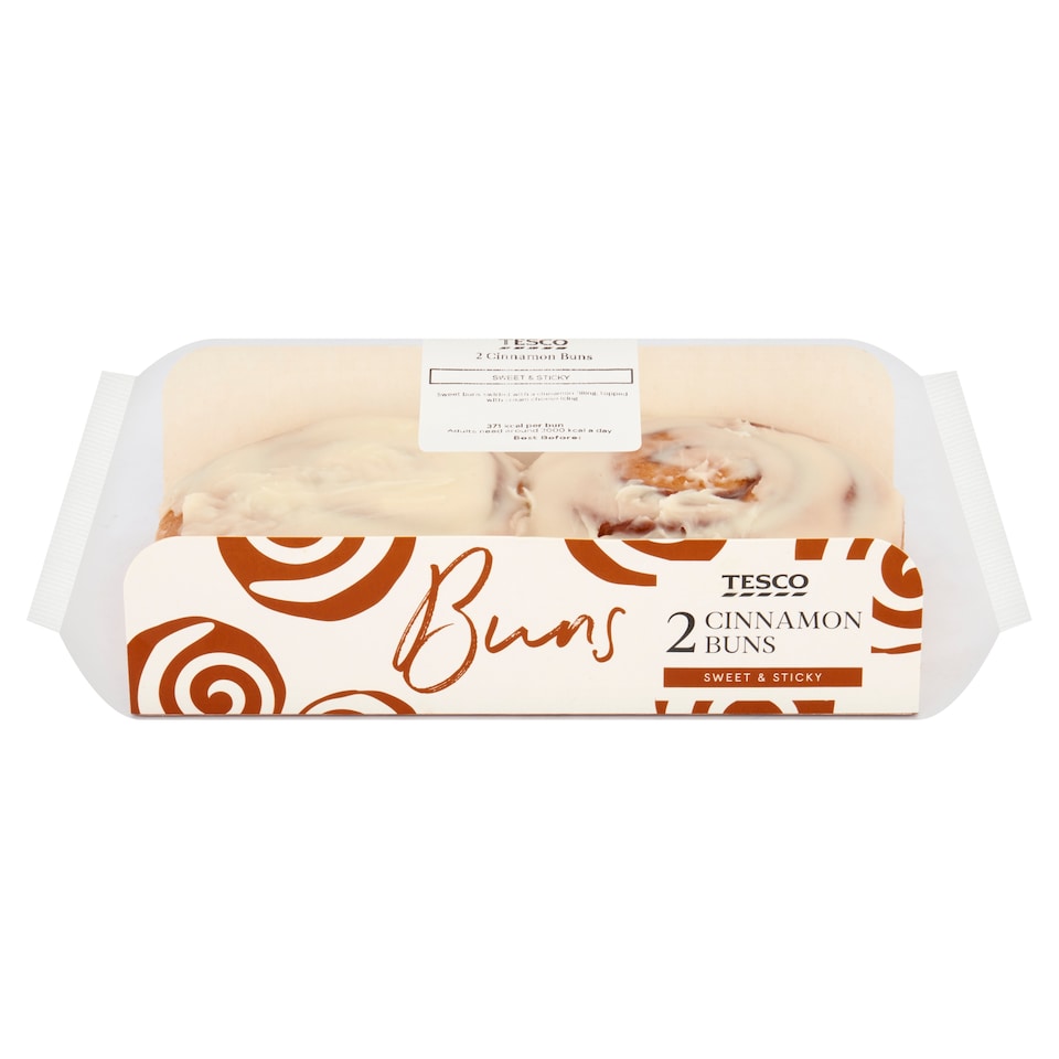 image 1 of Tesco Cinnamon Buns 2 Pack