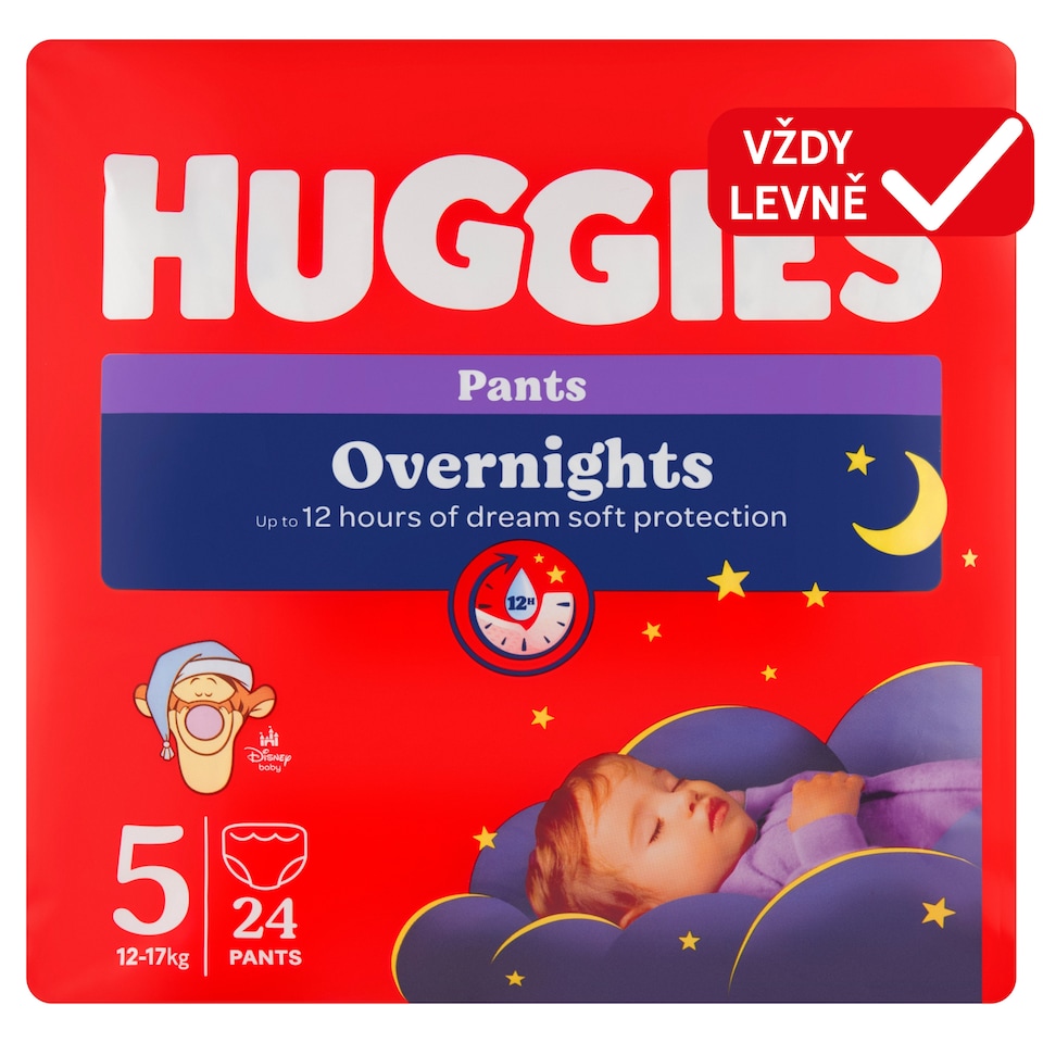 image 1 of Huggies Overnights Pants Size 5 Children 12-17kg 24 pcs