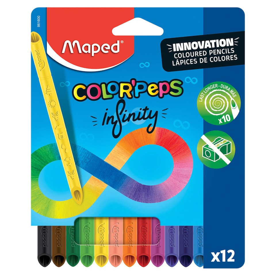 Maped Color'Peps Infinity Triangular Coloured Pencil Set 12 pcs