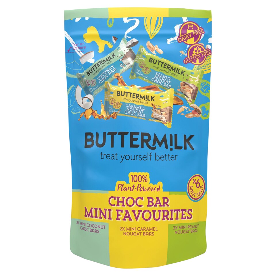 Buttermilk Dairy Free Choc Bar Mini Favourites Selection Pack 6x25g