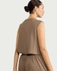 image 3 of F&F Sleeveless Bubble Hem Co-ord Top in Brown