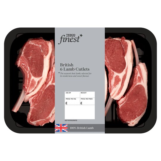 Tesco Finest 6 British Lamb Cutlets Tesco Groceries