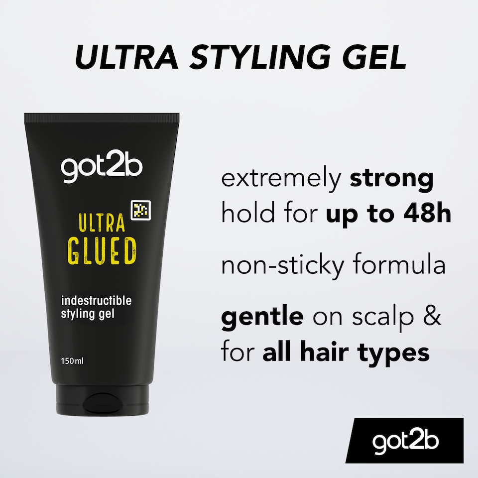 image 1 of Schwarzkopf Got2b Ultra Glued Styling Gel 150Ml