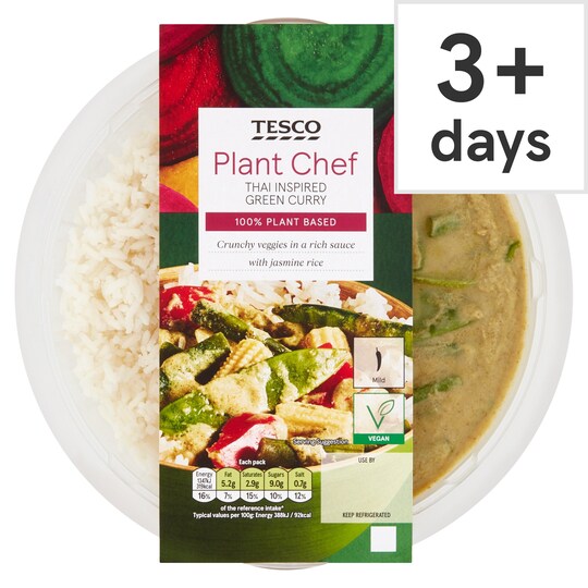 Tesco Plant Chef Thai Green Curry 375G Tesco Groceries