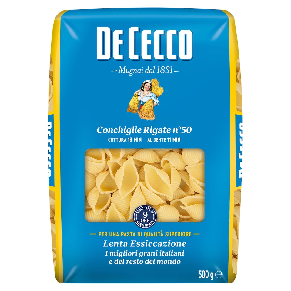 De Cecco Conchiglie Rigate 500g
