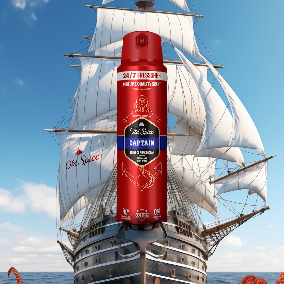 Obrázek 1 pro produkt Old Spice Captain Tělový Deodorant Ve Spreji Pro Muže 200ml