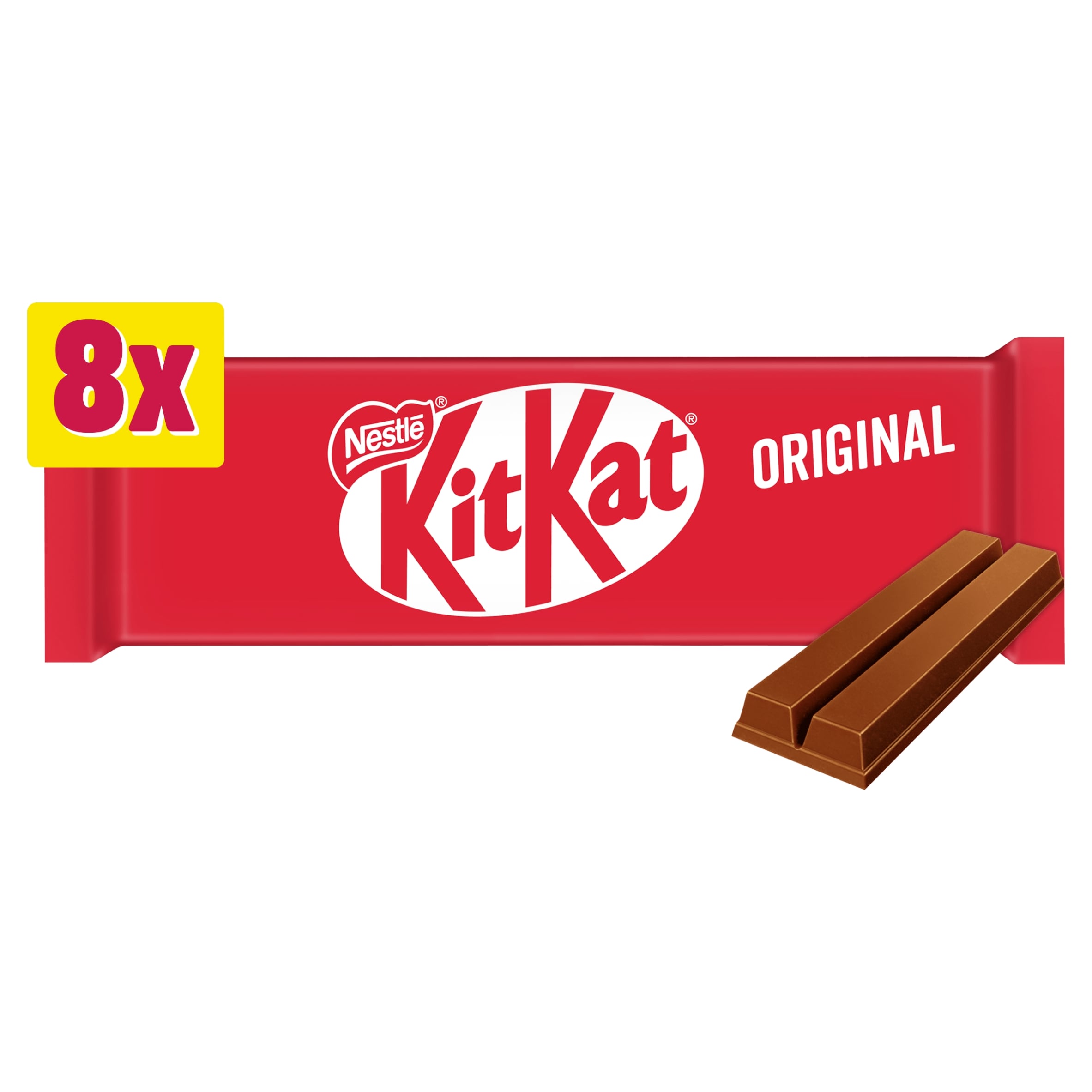 KitKat 2 Finger Milk Chocolate Biscuit Bars 8 Pack Multipack 165.6g