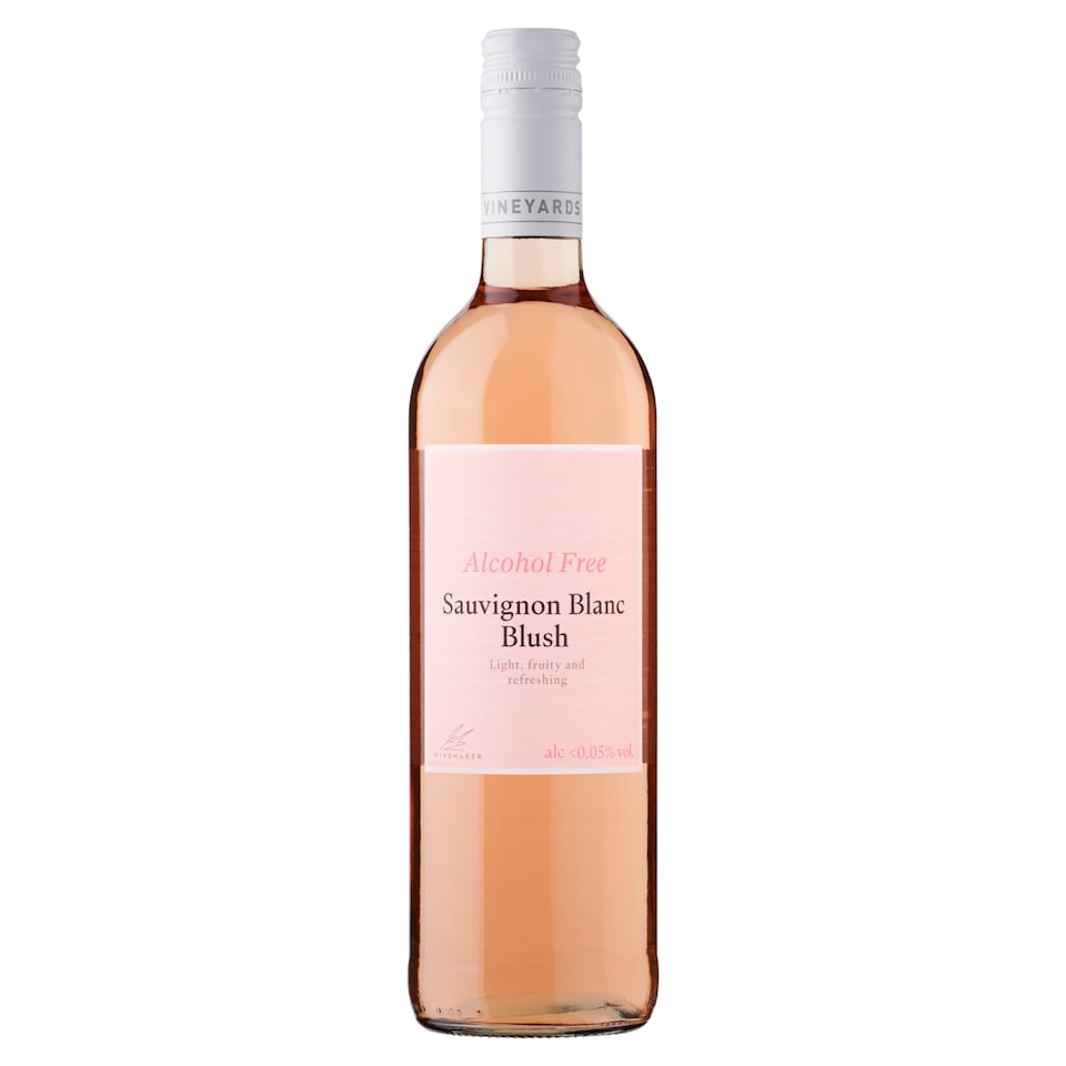 image 1 of Vineyards Sauvignon Blanc Blush Non-Alcoholic Drink Made from De-Alcoholized Rose Wine 750 ml
