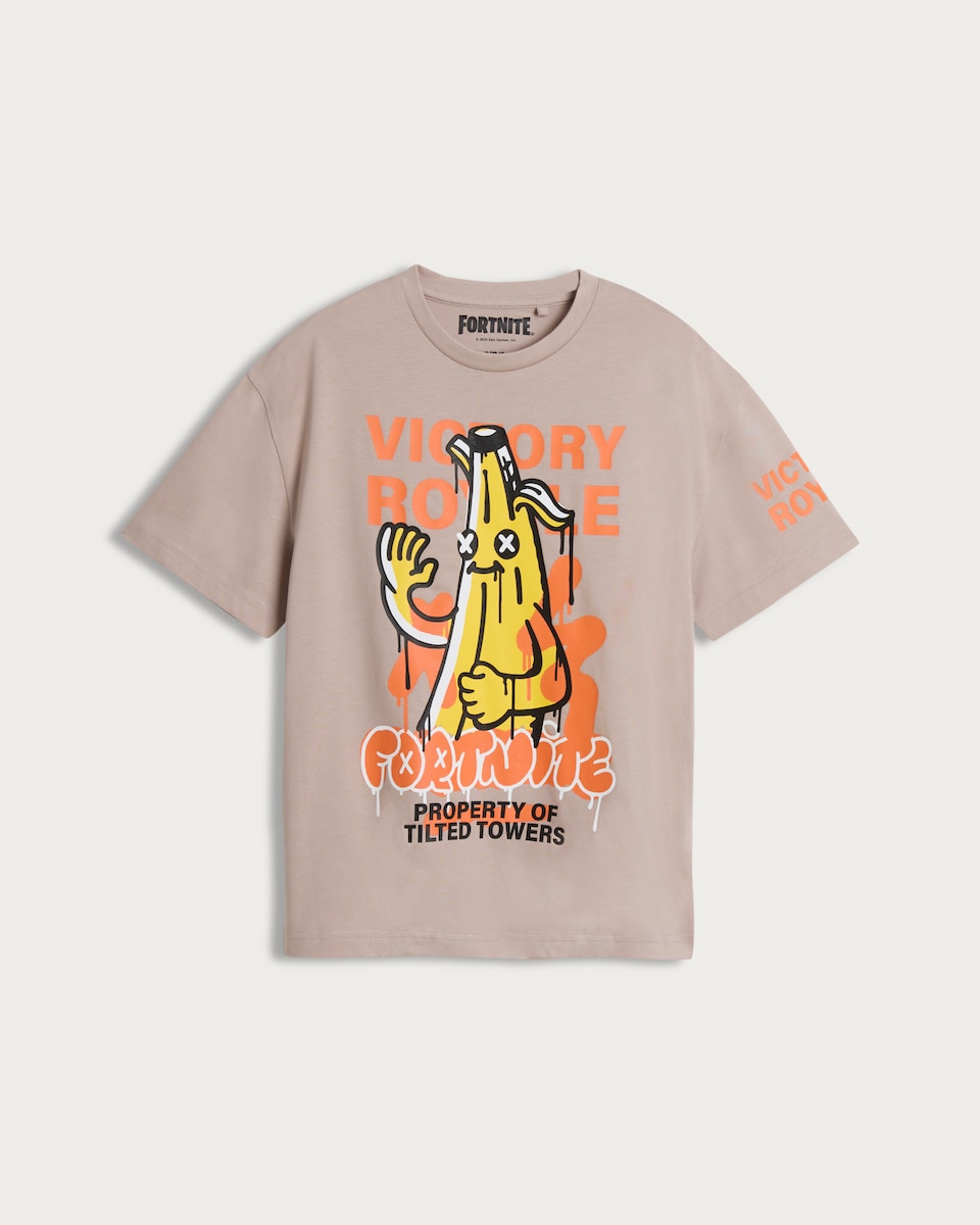 Fortnite Victory Royale Pure Cotton T-Shirt in Tan