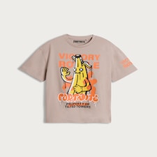 Fortnite Victory Royale Pure Cotton T-Shirt in Tan