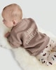 image 4 of F&F Baby 2-Piece Little Pudding Sweatshirt and Leggings Set in Stone