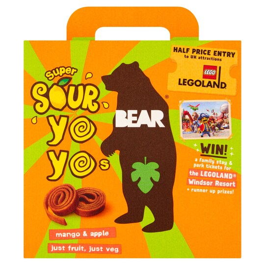 Bear Yoyo Sours Mango & Apple 10 Rolls 5 Pack Tesco Groceries