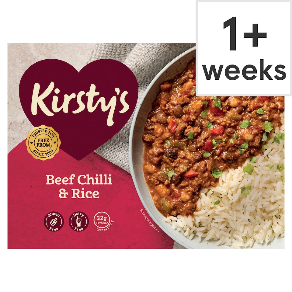 Kirsty's Beef Chilli & Rice 400g