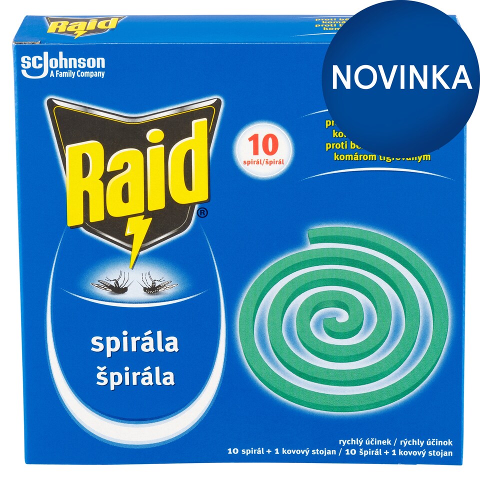 obrázok 1 z Raid Insekticídna špirála proti komárom 10 x 11,5 g (115 g)